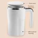 Self Stirring Coffee Mug, Electric Auto Mixing Cup for Coffee & Protein Shakes, Rechargeable, 13 oz Black, Perfect for Office & Home Use