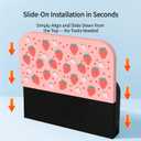 2 x Custom Faceplate Cover for NS 2 Charging Dock, Protective Hard PC Slim Shell with Anti-Scratch Surface, Replacement Housing for NS2 Docking Station, Strawberry Design (Pink)