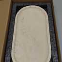 Koville Natural Marble Tray for Bathroom Counter, 10" x 5" Travertine Marble Storage Trays for Perfume, Cosmetics, Jewelry, Vanity Tray Stone Trays for Home, Decorative Tray for Dresser Organizer