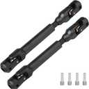 2pcs Hobbyfire 1/10 RC Crawler Drive Shafts Steel Universal Joint Driveshaft Heavy Duty for Axial SCX10 II III TRX4 Redcat Gen8 Gen7 Element Upgrades Parts(104-148mm)