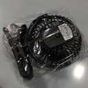 BESKAR Portable Clip on Fan Rechargeable, 4 Speeds Small Battery Operated Fan, USB Desk Fan with Strong Airflow, Sturdy Clamp for Golf Cart Office Outdoor Travel Camping (Full Black)