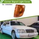 No.1248260943 Corner Signal Light Cover for Mercedes-Benz W124 1984-1996 Waterproof Yellow Left Corner Light Lamp Lens Plastic 1 Pc