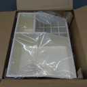 Vlando Makeup Organizer,Skincare Organizer for VanityPU Leather Make up Organizer with Drawers Cosmetic Display Case for Countertop,Perfume,Gifts Ideas for Women (Apricot White)