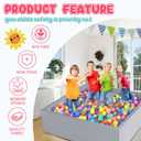 Foam Ball Pit for Toddlers - CALEPTONG 47.2" x 47.2" x 13.8" Large Square Ball Pits for Kids, Soft Baby Playpen Ball Pool Without Balls for Children, Gifts for Boys Girls Indoor Outdoor Game
