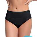 Beautikini Period Swimwear Bikini Menstrual Swim Bottoms Leakproof Bathing Suits for Teens Girl (XX-Small, Dark)