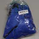 BRKURLEG Blue Dog Winter Coat, Cozy Winter Dog Jackets, Small Dogs Coat with Harness, Onesie Body Warm Puppy Christmas Jacket, Pet Reflective Cold Weather Jackets, Puppy Four-Legged Puffer Coats, Medium