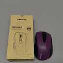 TECKNET Wireless Mouse, 2.4G Ergonomic Optical Mouse, Computer Mouse for Laptop, PC, Computer, Chromebook, Notebook, 6 Buttons, 24 Months Battery Life, 2600 DPI, 5 Adjustment Levels - Purple