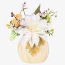 SY Super Bang Fall Pumpkins Decor, White Artificial Flower Plant Berry Foam Faux Big Pumpkins Decorations, for Autumn Harvest Thanksgiving Wedding Fireplace Table Centerpieces Party Decor.