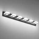 Ralbay Black Bathroom Vanity Lights 48inch Metal Acrylic LED Modern Bathroom Wall Lighting Fixtures Matte Black (White Light 6000K, Non-dimmable)