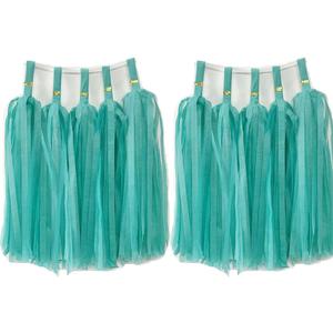 Tissue Paper Tassels Garland Banner Table Decor Party Banner Wedding Birthday Baby Shower Nursery Party Decorations Supplies (20, Teal)