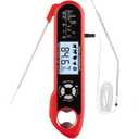 Brigii Meat Thermometer, Instant Read Digital Thermometer-Waterproof/Backlight, 43in Extended Probe and Folding Probe, Oven-Safe Design, Kitchen Food Thermometer for Deep Fry, Grilling, BBQ