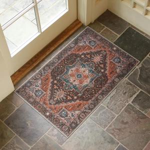 Collive Washable Indoor Door Mat, Non Slip Retro Entryway Rug 20" x 32" Doormat, Quick Absorbent Door Mat Indoor Entrance Small Rug, Front Doormat Welcome Floor Mats for Kitchen Home Patio