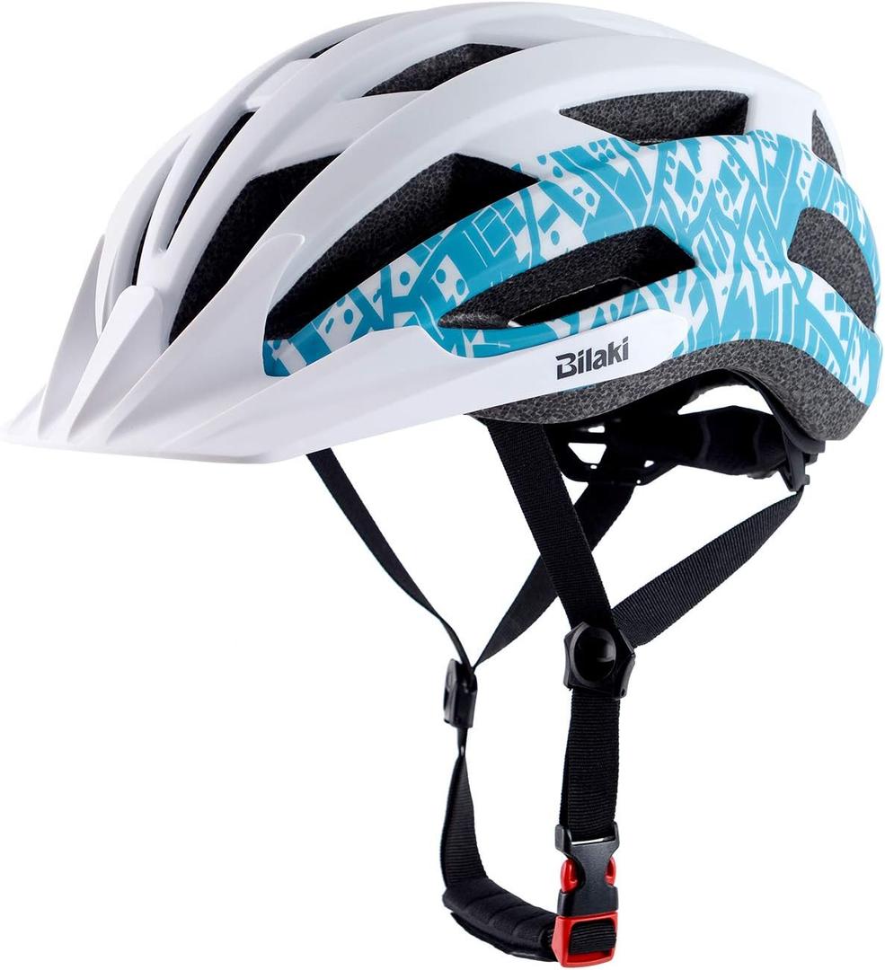 Bike Helmet for Adults Women Men Youth Kids, Lightweight Mountain Road Bicycle Cycling Helmets with Adjustable Dial, 2 Detachable Visor (M: 54- 58 cm / 21.3- 22.8 inch)