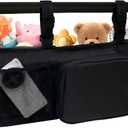 Double Stroller Organizer with Strong Holding Power and 2 Cooler Pockets, Stroller Caddy compatible with Bob Double Stroller and Baby Jogger City Mini GT2,Compatible with most Stroller Organizers