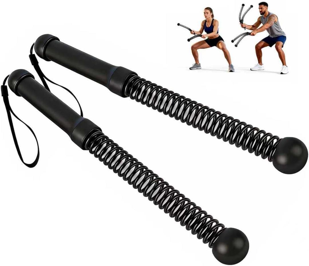 Cordless Battle Rope, Weighted Ropeless Battle Ropes for Home Gym. Battle Ropes Suitable for Strength Training, HIIT, and Joint-Friendly Cardio Exercises, Fitness Levels.Black 17.3"