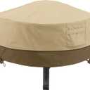 Classic Accessories Veranda Water-Resistant 30 Inch Round Fire Pit Cover, Patio Furniture Covers (30"DIA x 12"H, Pebble/Bark/Earth)