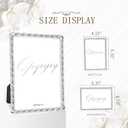 4x6 Silver Metal Picture Frame with Real Glass, Unique Cute Rope Design, Wall Mount or Tabletop Display