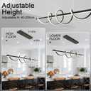 Electroplated Chrome Twisted Color Changing Dimmable LED Pendant Chandelier, 39.4in