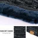 Vgogfly Slouchy Beanie for Men Winter Hats for Guys Cool Beanies Mens Lined Knit Warm Thick Skully Stocking Binie Hat (Navy)