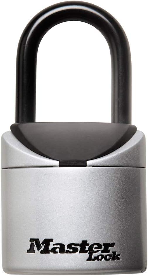 Master Lock Lock Box, Set Your Own Combination Portable Key Safe, 2-3/4 in. Wide, 5406D,Black, Grey