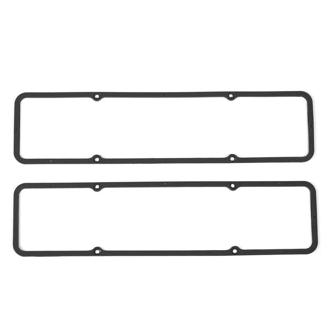 SBC Valve Cover Gaskets Compatible with SBC 283 305 327 350 383 400 Steel Core Rubber Silicone Valve Cover Gasket 7484BOX 1628