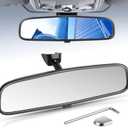 10.6" Rear View Mirror, Interior Rearview Mirror Universal Fit Type, Compatible with Jeep Wrangler Nissan Rogue Altima Toyota Corolla Camry Tacoma Ford F150 Focus Honda Civic Accord 