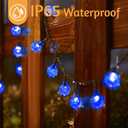 Selarlyt 60 LED Solar String Lights Outdoor Waterproof, 36FT Crystal Globe Lights with 8 Lighting Modes, Solar Powered Light Outdoor for Garden Wedding Party DecorWarm White