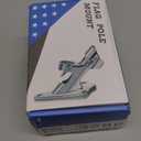 Flag Pole Bracket, Flag Pole Holder, 316 Stainless Steel Marine Grade for Outside House- Polished, Heavy Duty for 1in Flag Pole Mount - 2 Positions