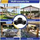 JEXALINE Pergola Kit for 4"x4" Lumber, Heavy Duty Pergola Brackets with 3-Way & 4-Way Corner Brackets, DIY Gazebo Kit for Outdoor Patio Backyard Garden, Fits Actual 3.6" x 3.6" Wood