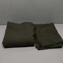 FOSSA Duvet Cover Set 100% Washed Cotton Linen Feel Super Soft Breathable Cozy 3 Pieces Bedding Sets Solid Olive Green Full/Double (Full (80"  90"))