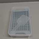 Mini Ice Cube Tray for Freezer: GGUW Nugget Ice Cube Tray with Bin - Crushed Ice Tray Making 4108 PCS Icecube - Easy Release Iced Maker Trays (Gray)