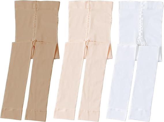 EPEIUS Ballet Tights for Girls Footless Dance Tights Toddler Soft School Stockings Kids Leggings Pantyhose, Size 3-5T