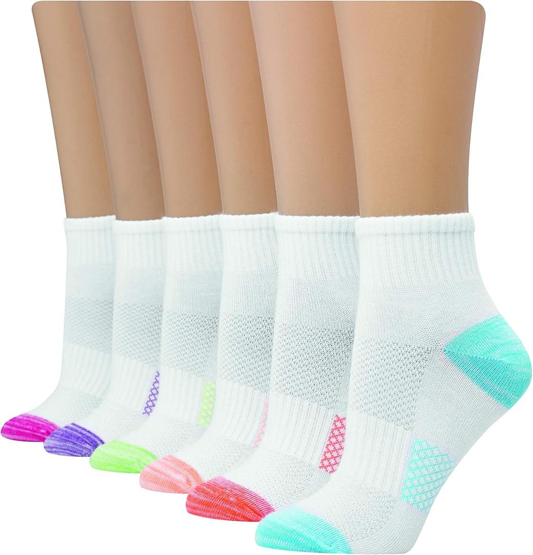 Hanes Women's 6-Pair Lightweight Breathable Ventilation Ankle Socks (8-12)