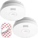 SITERLINK Smoke Detectors 10 Year Battery Operated,UL217-9th Listed Smoke Alarm with Test-Silence Button,Photoelectric Sensor Fire Alarms Smoke Detectors with LED Lights for Home, GS525A (2 Pack)