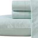 Nautica - Twin Size Sheet Set, Crisp & Tailored Cooling Sheets with a Smooth Cotton Percale Lightweight Feel - Bed Sheets with Matching Pillowcase & Fitted Sheet (Penny Pinstripe Green)