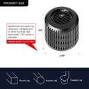 Round Bed Risers Furniture Risers Heavy Duty Anti-Slip Adjustable(1.3" - 3.7" Hgt) Bed Lifts Riser for Desk, Table, Couch, Sofa, Chair, Refrigerator & Washing Machine (3.7 Inch, Black, 4 Pack )