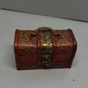 ELLDOO Vintage Treasure Chest, Pirate Keepsakes Box for Kids Gifts, Wooden Storage Box Decorative for Jewelry Pearl Trinkets, Small