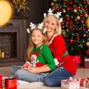 WLLHYF Reindeer Antlers Headband, Animal Ears Antler Headband Cute Deer Ear Hairband for Halloween Christmas Festival (White)