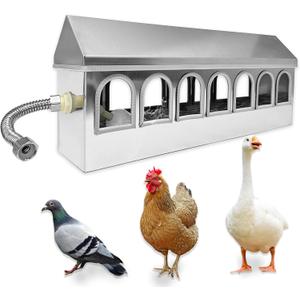 Automatic Chicken Waterer Stainless Steel Pigeon Water Poultry Water Dispenser Automatic Filling Water with Float Valve for Turkey Quail Duck Goose