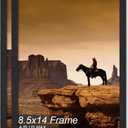 A PLUS MAX 8.5x14 Picture Frame Set of 2, Black Engineered Wood Frame for 8.5 x 14 Inch Picture Poster Photo, Light Weight 8.5 by 14 Frame with Wood-grain for Wall - 2 Pack/Black/8.5"x14"