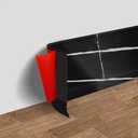 Vinyl Wall Base Baseboard Molding Trim 4" Flexible Self Adhesive Rubber Wall Base Moulding Trim Peel and Stick Design, 4 Inch x 100 Feet, Black Stone Grain