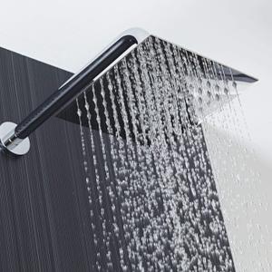 12 Inch Shower Head - 304 Stainless Steel, Rainfall Full Body Coverage, High Pressure, Easy Installation, Anti-Clog Nozzles, Ultra-Thin Design for Luxury Shower Experience, Chrome