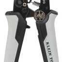 Klein Tools 34056 Ferrule Crimping Tool, Hex Crimper Pliers for 10 to 22 AWG Wire Terminals, Built-In Adjustable Ratchet, for Electrical Work