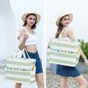 Bluboon Waterproof Beach Tote Pool Bags for Women Ladies Extra Large Carry On Bag With Wet Compartment for Weekender Travel