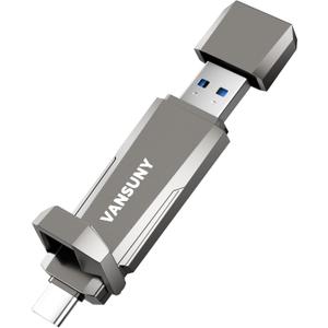 Vansuny 1TB USB Solid State Drive Up to 1000MB/s 3.2 Gen 2 Dual SSD USB A + Type C Portable External SSD for Android Phone Tablet Laptop MacBook PC