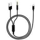 sunshot USB C to Aux Cord, USB C to 3.5mm Audio Aux Jack and USB Charging Cable, Headphone Stereo Cord, Compatible with iPhone 15 16 Pro Max Plus, iPad Pro, Galaxy S23 S22 S21 S20 Ultra, Pixel, 4Ft