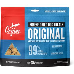 ORIJEN Grain Free High Protein Freeze Dried Dog Treats Original Recipe 3.25oz Bag (EXP 03/02/26)