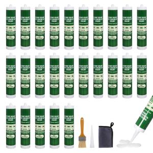 RV Roof Sealant Self-Leveling Lap Sealant RV Self Leveling Caulking for Motorhomes Campers Trailers Repair White Waterproof Flexible 10.1FL.OZ, 25 Pack