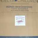 Delta Children Bondi Beechwood Twin Bassinet with PureAir Breathable Mesh Sheet and FSC-Certified Wood, Tan