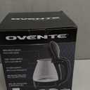 OVENTE Electric Kettle, 1.5L Borosilicate Glass Countertop Water Heater and Boiler for Coffee or Tea, BPA-Free, Auto Shut-Off, Boil-Dry Protection, Removable and Washable Spout Filter, Black KG83B